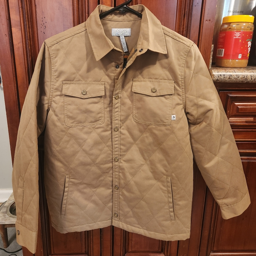 NWOT Boy's Quilted Tan Jacket